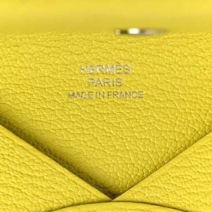 Hermes Chevre Mysore Calvi Card Case Lime 6 of 12