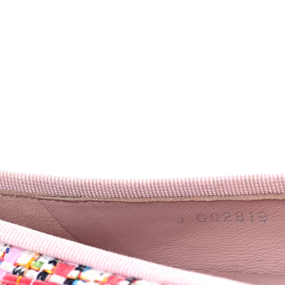Chanel Tweed Patent Cap Toe Ballerina Flats 35.5 Pink 8 of 8