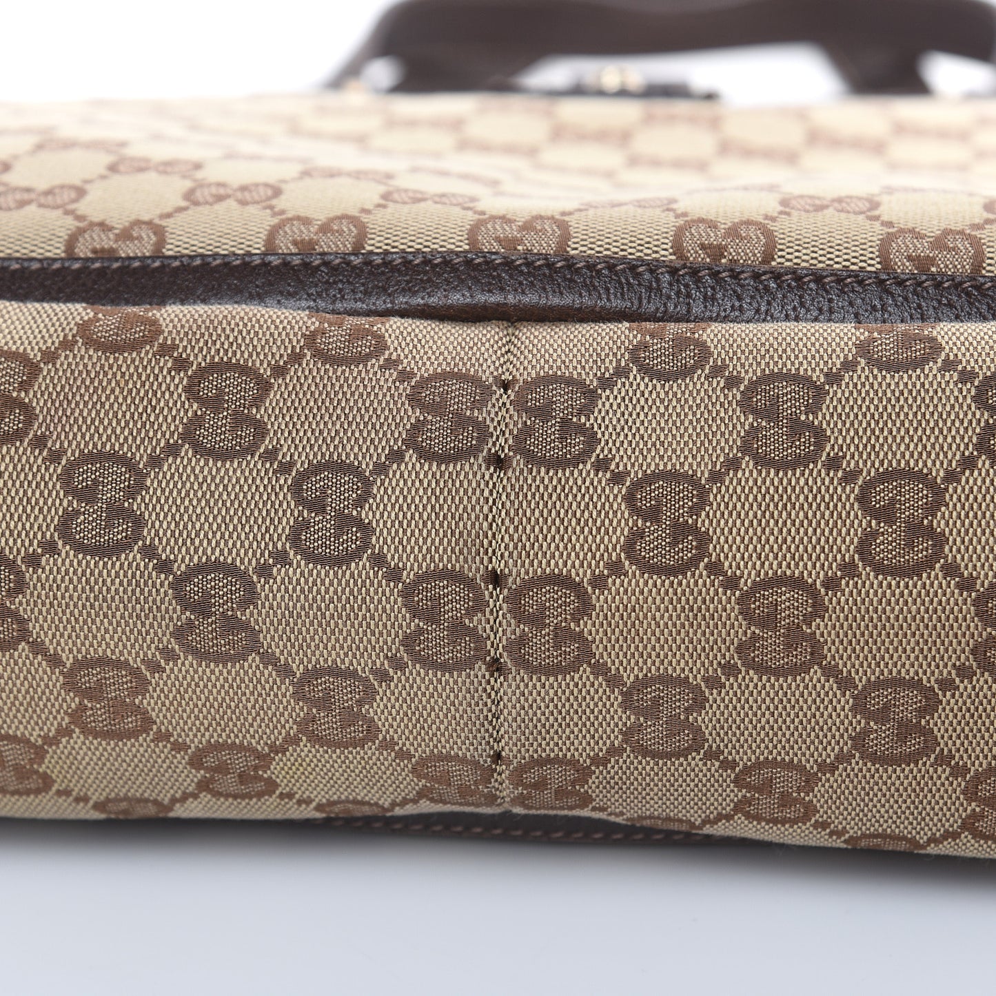 Monogram Large Abbey Tote Dark Brown