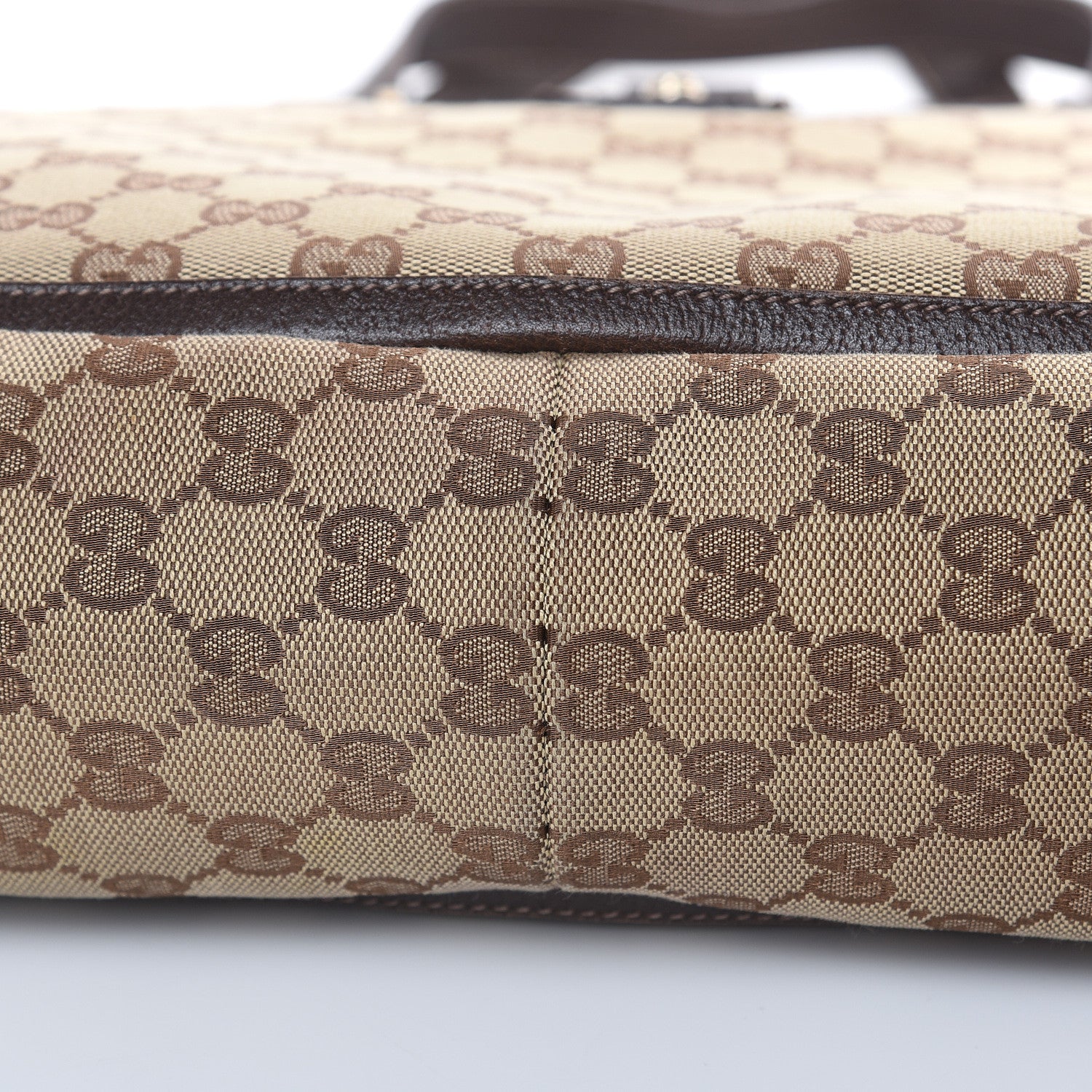 Gucci Monogram Large Abbey Tote Dark Brown 9 of 14