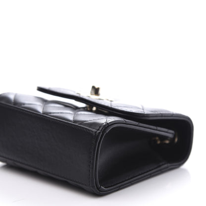 Chanel Lambskin Quilted Mini Trendy CC Chain Wallet Black 8 of 10