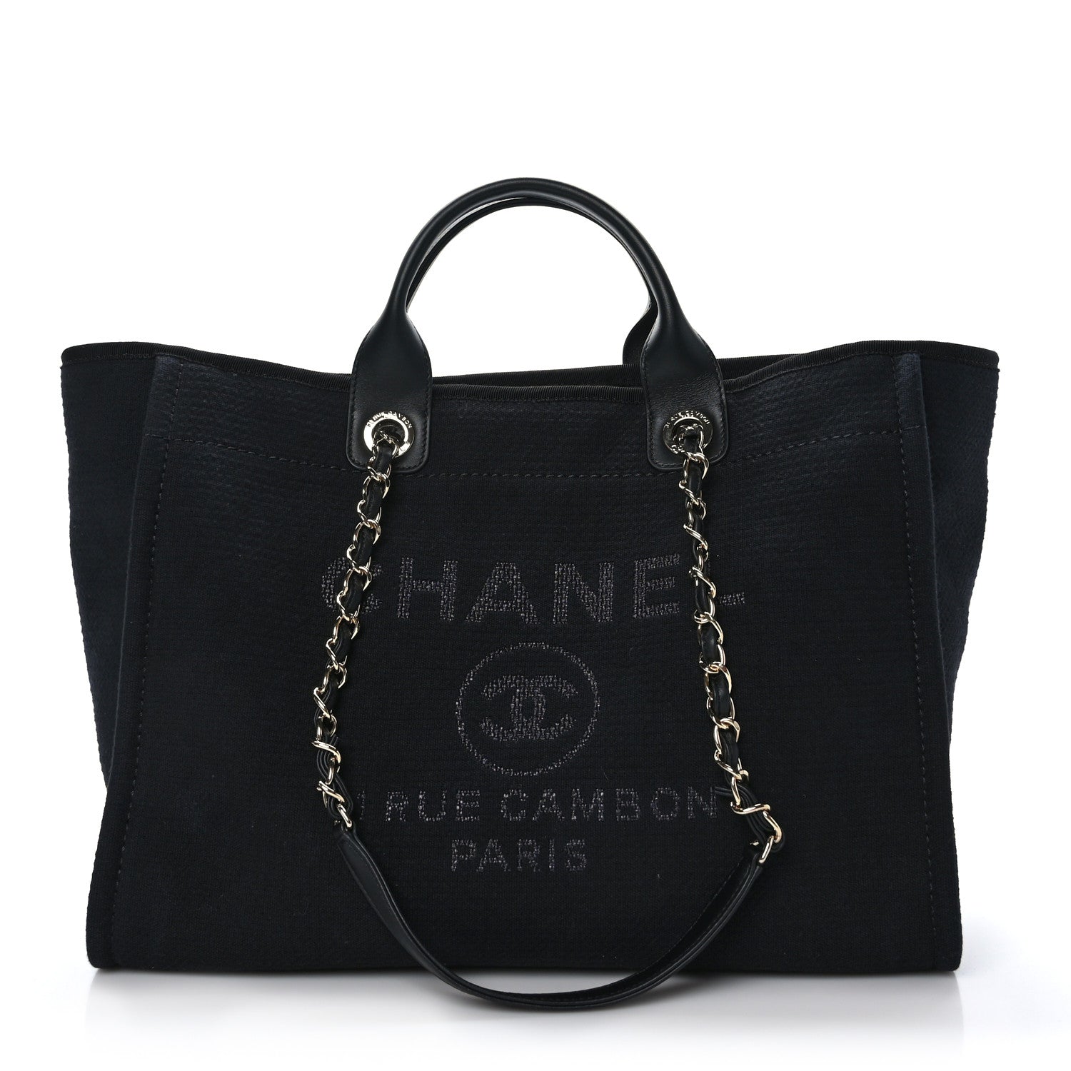 Chanel Mixed Fibers Medium Deauville Tote Black 1 of 10