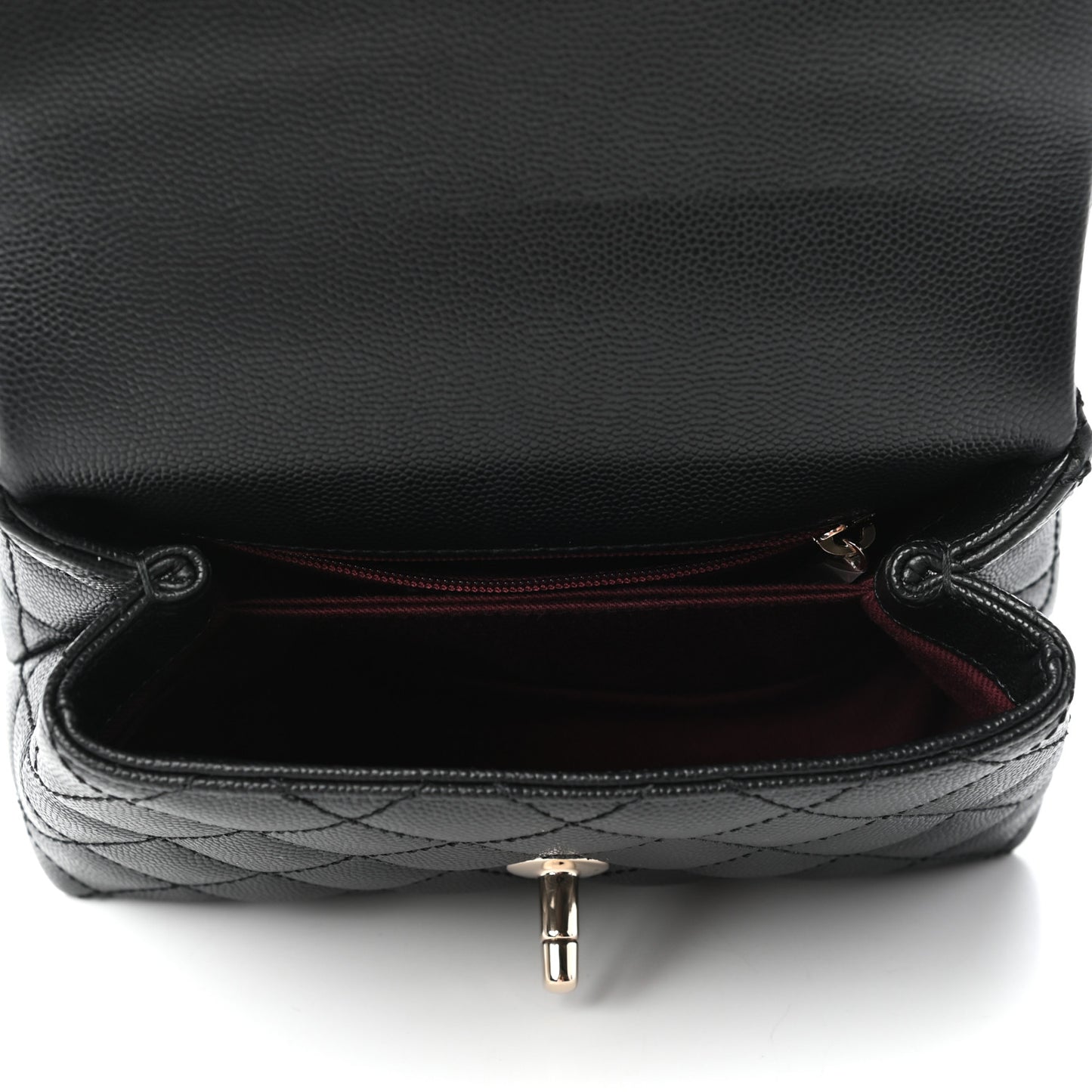 Caviar Quilted Extra Mini Coco Handle Flap Black