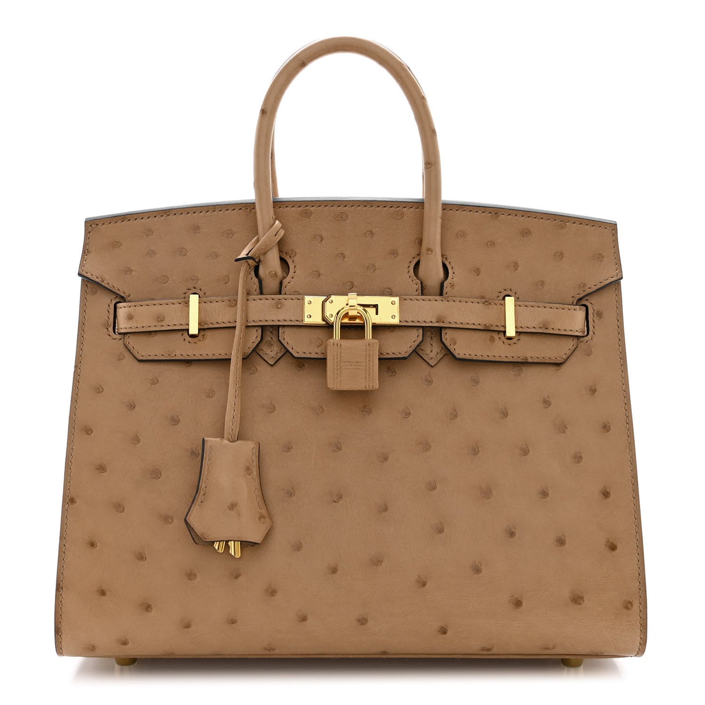 Ostrich Birkin Sellier 25 Chai