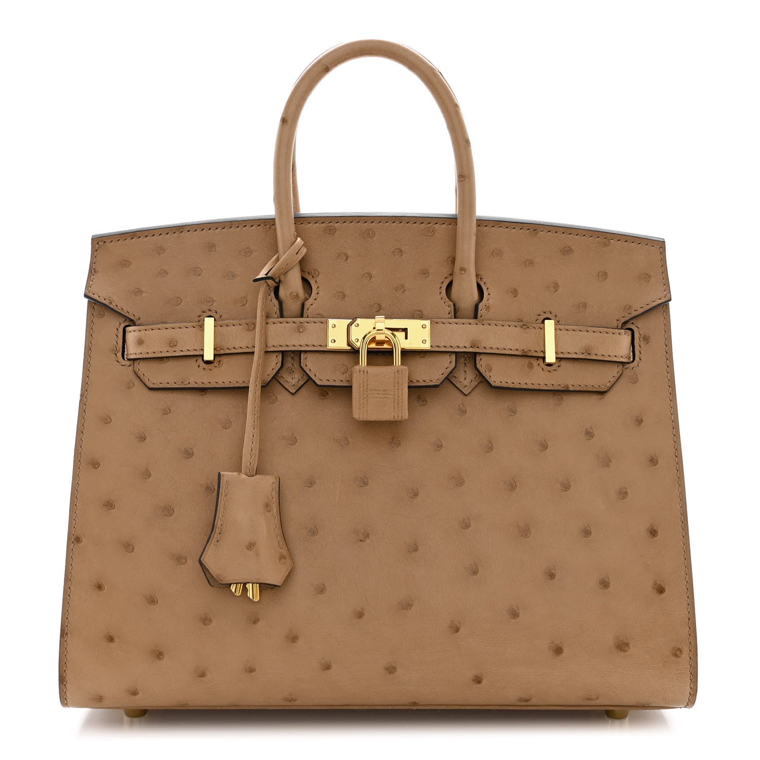 Hermes Ostrich Birkin Sellier 25 Chai 1 of 11
