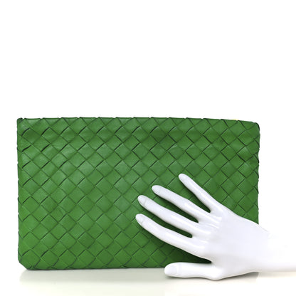 Bottega Veneta Nappa Intrecciato Flat Zip Pouch Parakeet 2 of 9