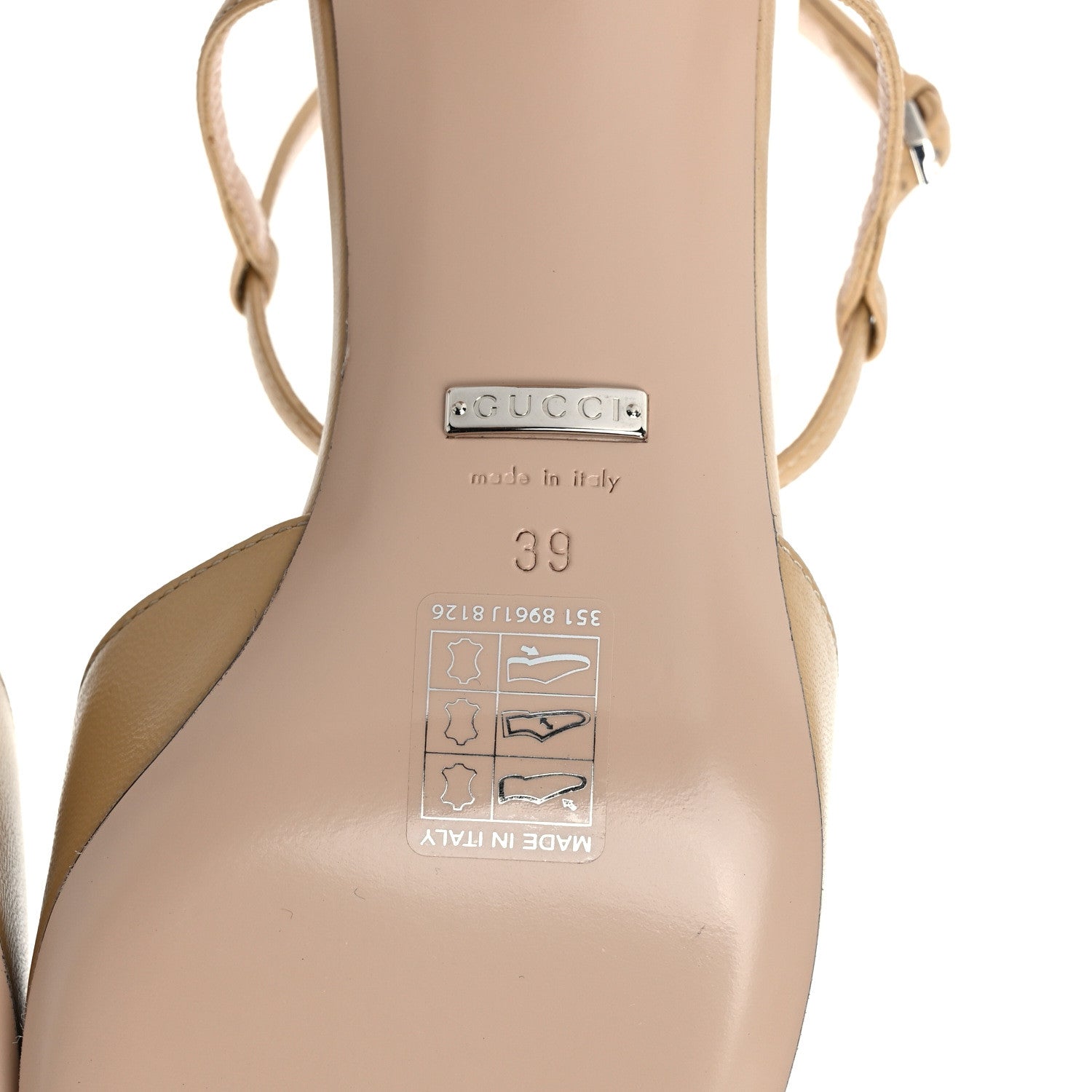 Gucci Nappa Charlotte Petite GG 55mm Slingback Pumps 39 Wheat 6 of 8