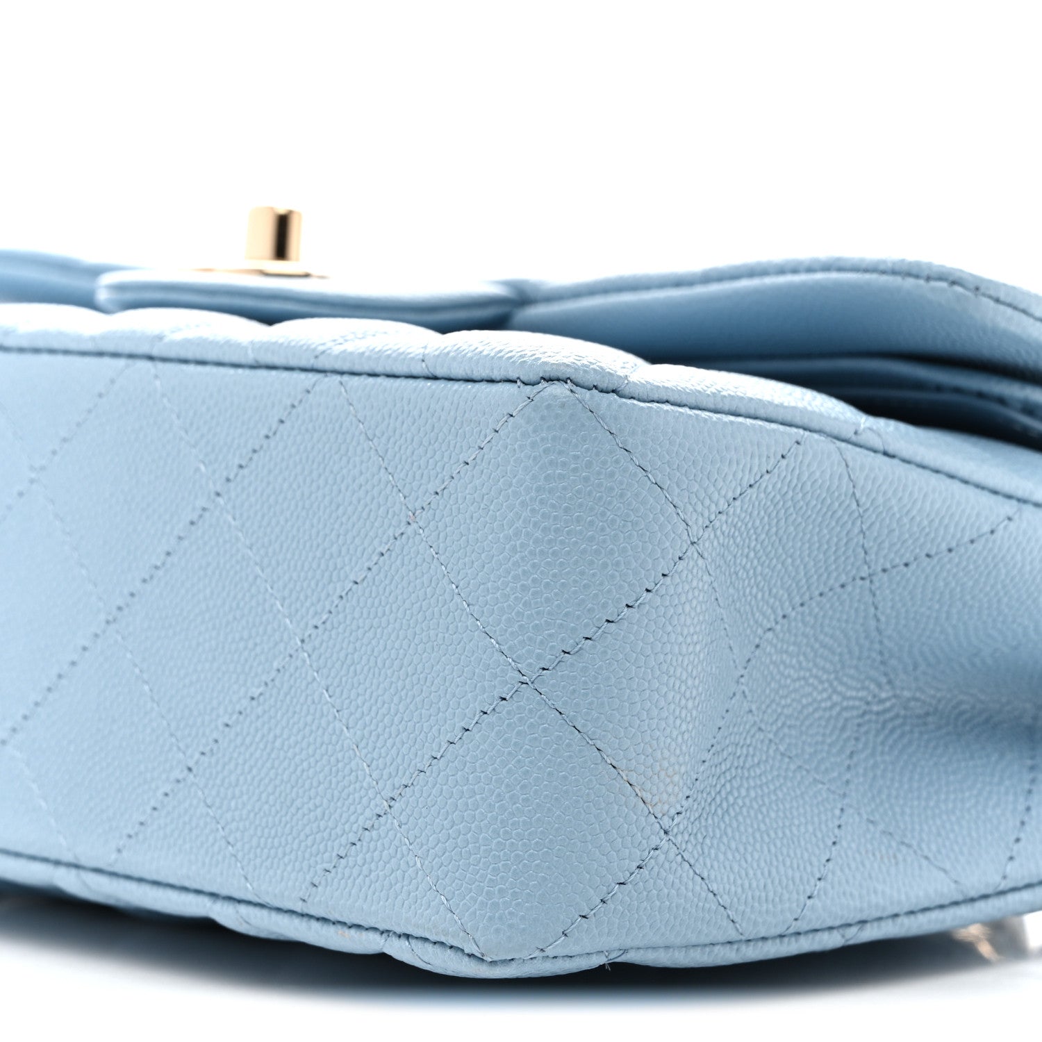 Chanel Caviar Quilted Small Double Flap Light Blue 10 of 10