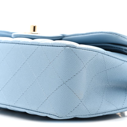 Chanel Caviar Quilted Small Double Flap Light Blue 10 of 10