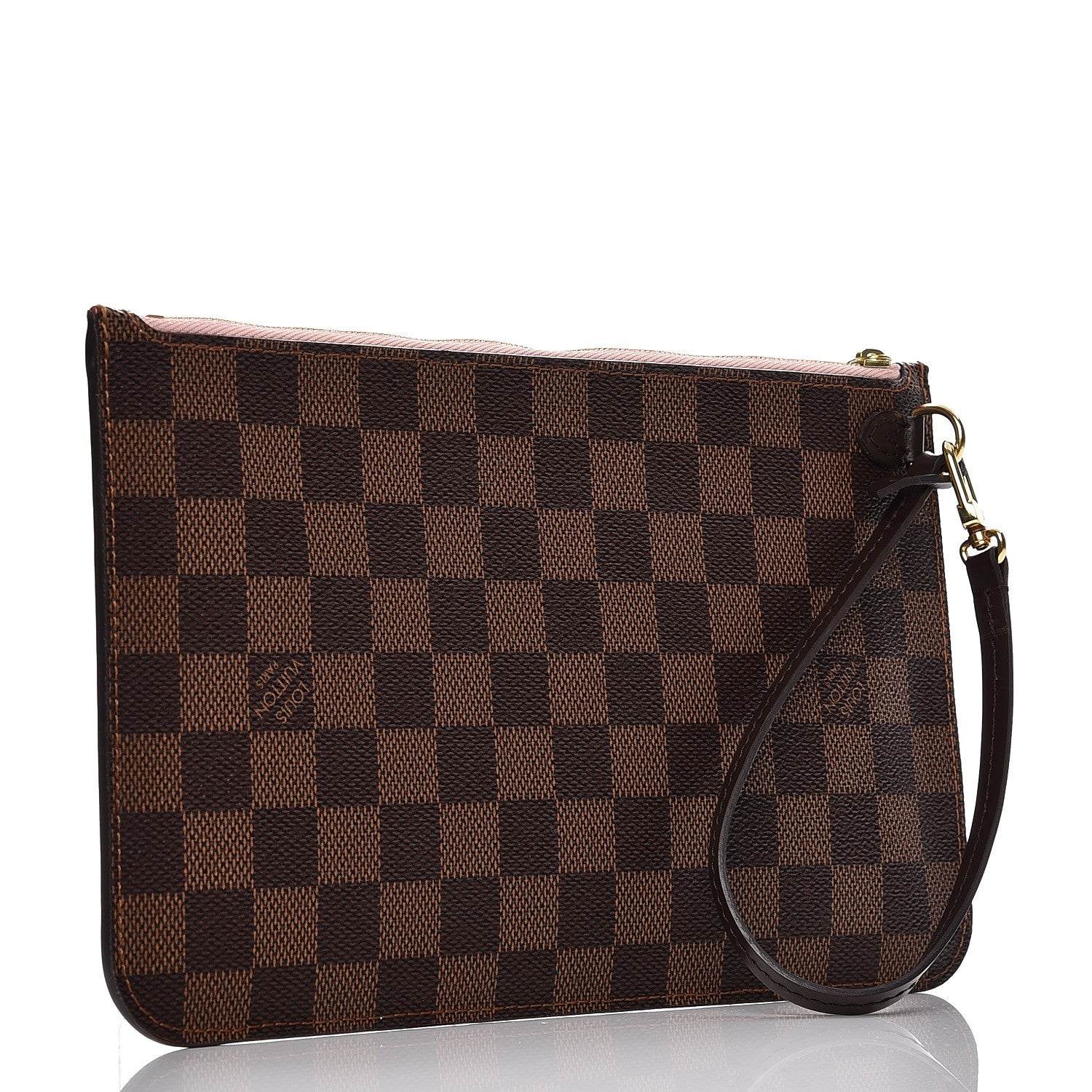 Louis Vuitton Damier Ebene Neverfull MM GM Pochette Rose Ballerine 3 of 8