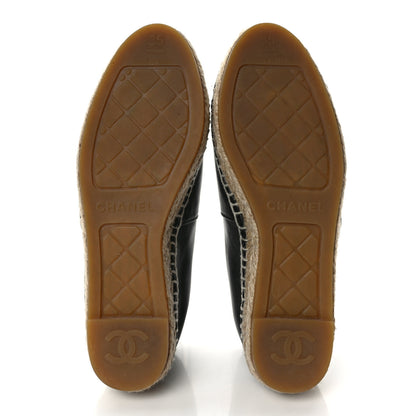 Chanel Lambskin CC Espadrilles 35 Black 5 of 9
