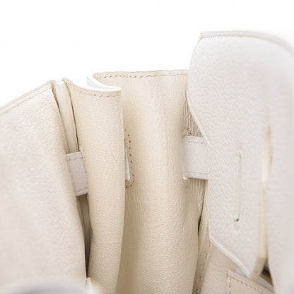 Hermes Taurillon Clemence Birkin 35 White 11 of 44