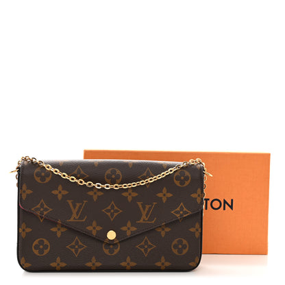 Louis Vuitton Monogram Pochette Felicie Chain Wallet Fuchsia 12 of 12