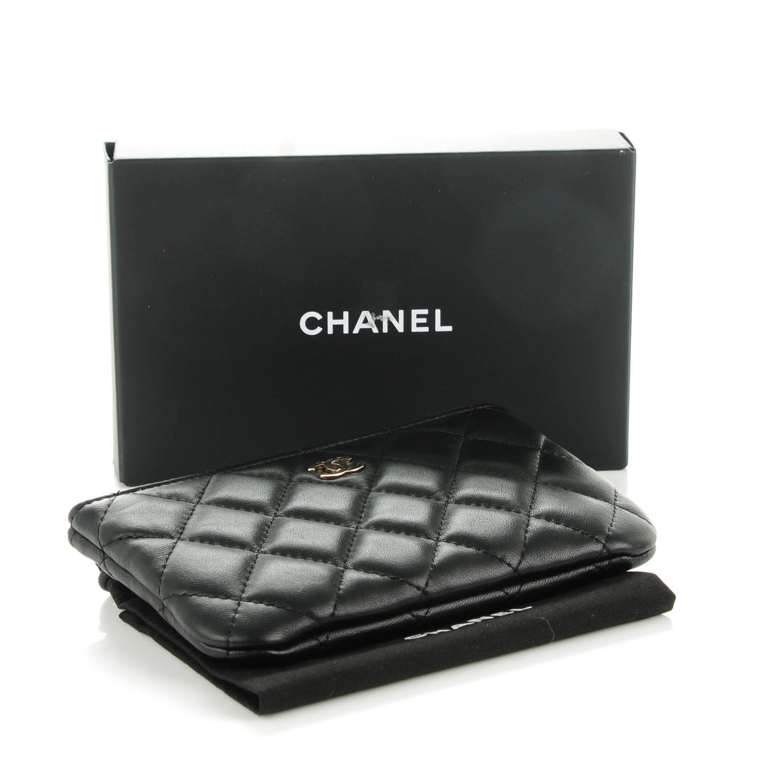 Chanel Lambskin Quilted Small Cosmetic Case Black 4 of 7