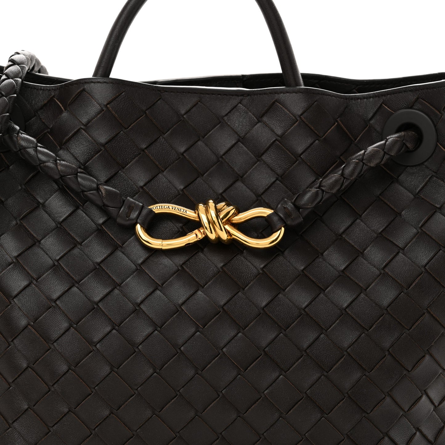 Nappa Intrecciato Medium Andiamo Shoulder Bag Fondant