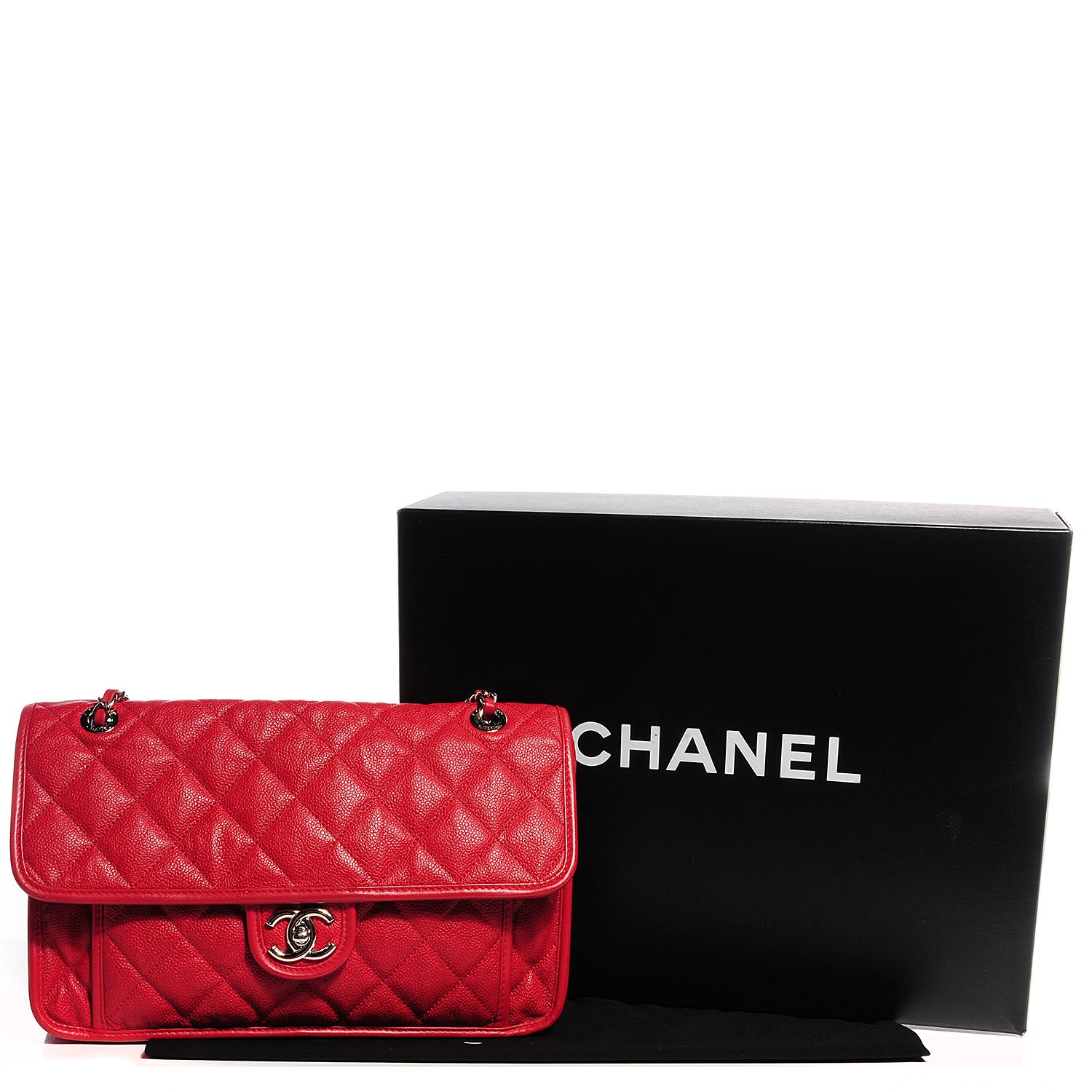 Chanel Caviar French Riviera Flap Red 5 of 7