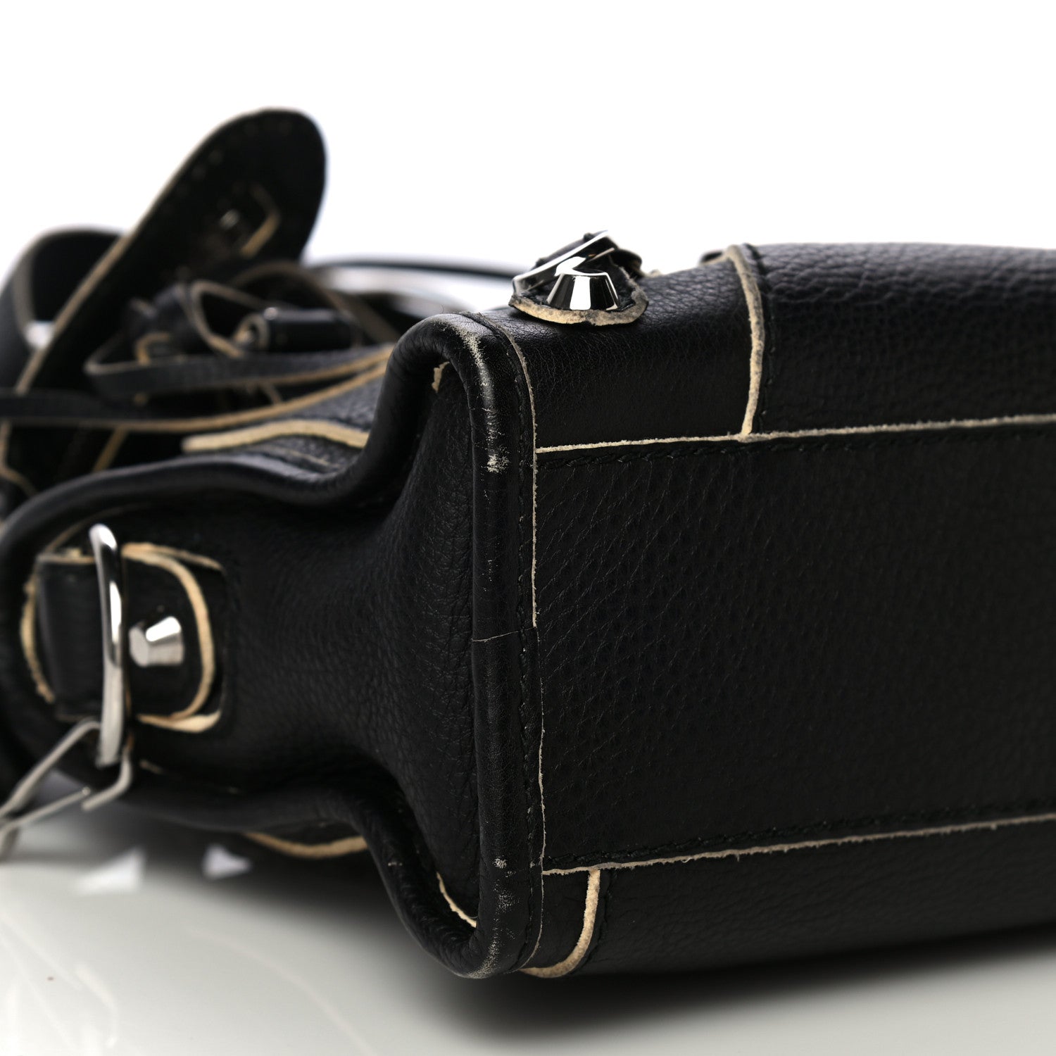 Balenciaga Supple Grained Calfskin Classic Silver Hardware Highlight Mini City Black 9 of 20
