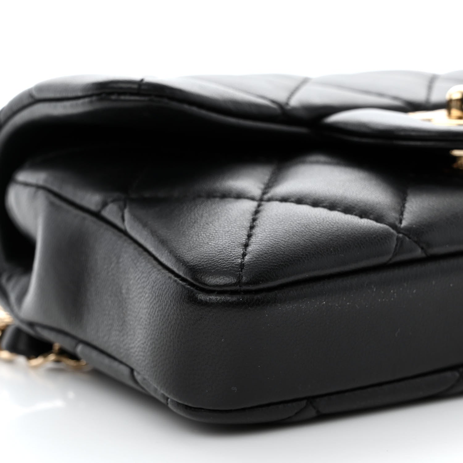 Chanel Lambskin Quilted Mini My Precious Waist Bag Black 9 of 10