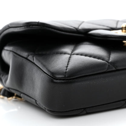 Chanel Lambskin Quilted Mini My Precious Waist Bag Black 9 of 10