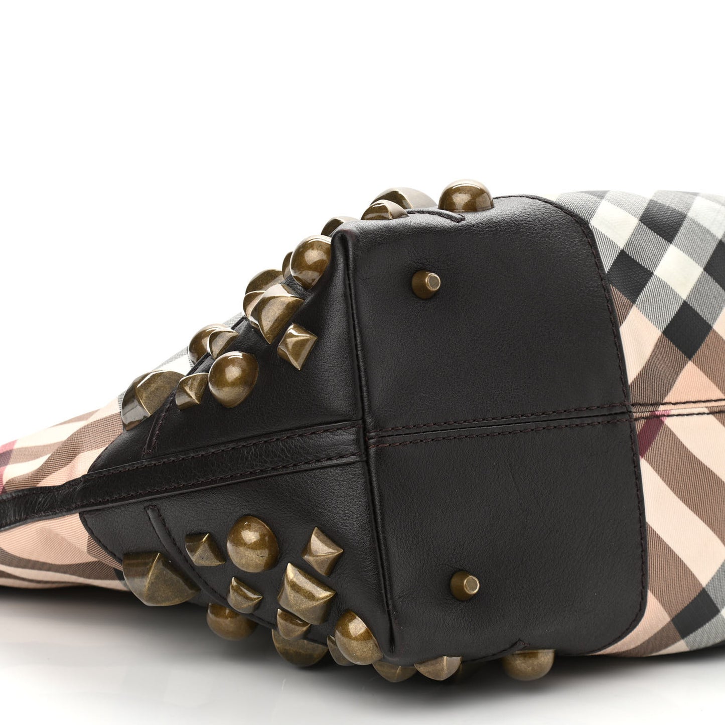 Nova Check Mega Stud Nickie Tote Black