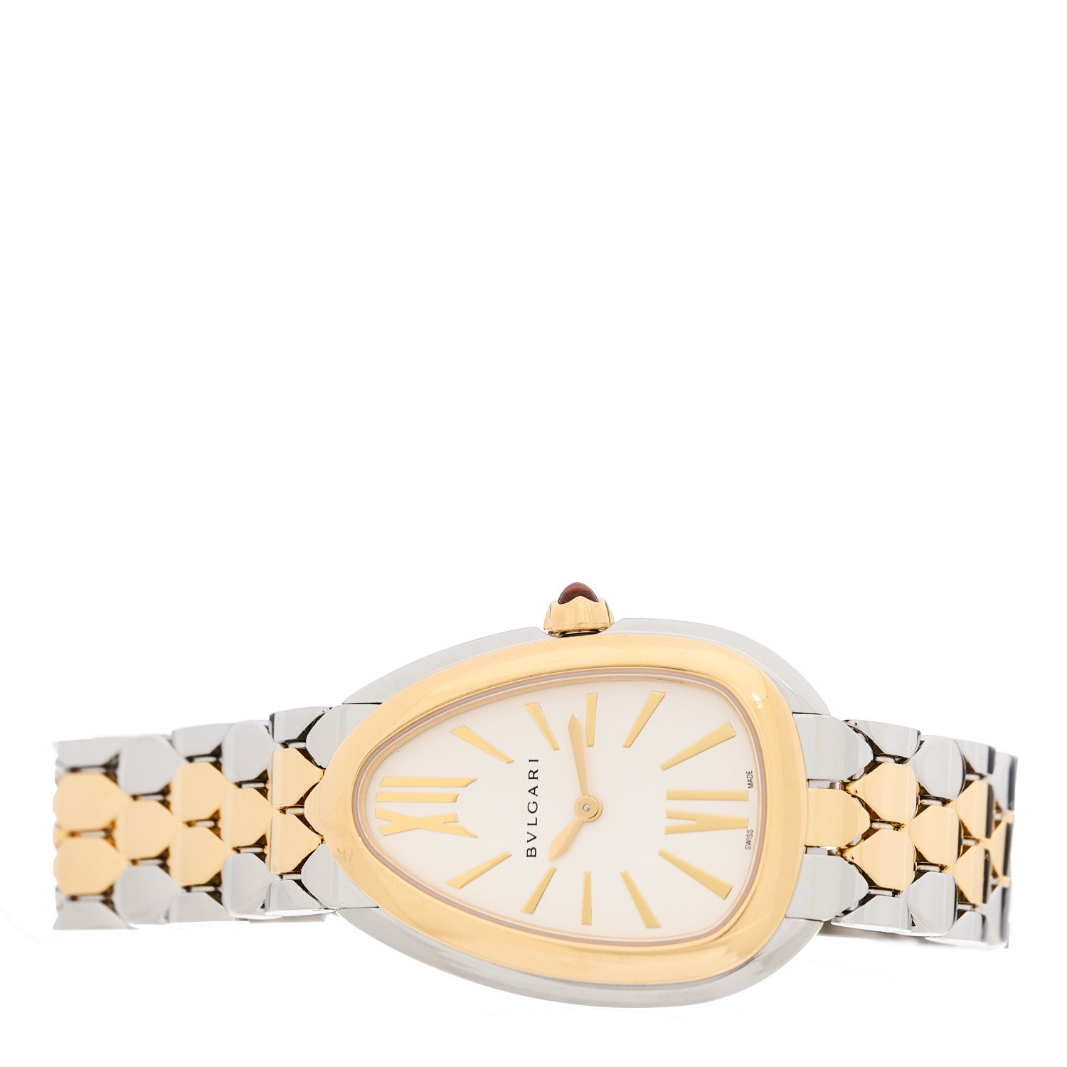 Bulgari Stainless Steel 18K Yellow Gold 33mm Serpenti Seduttori Quartz Watch 2 of 5