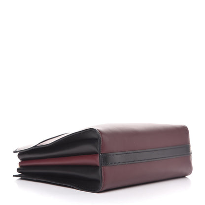 Prada City Calf Colorblock Bibliotheque Shoulder Bag Granato Black 4 of 8