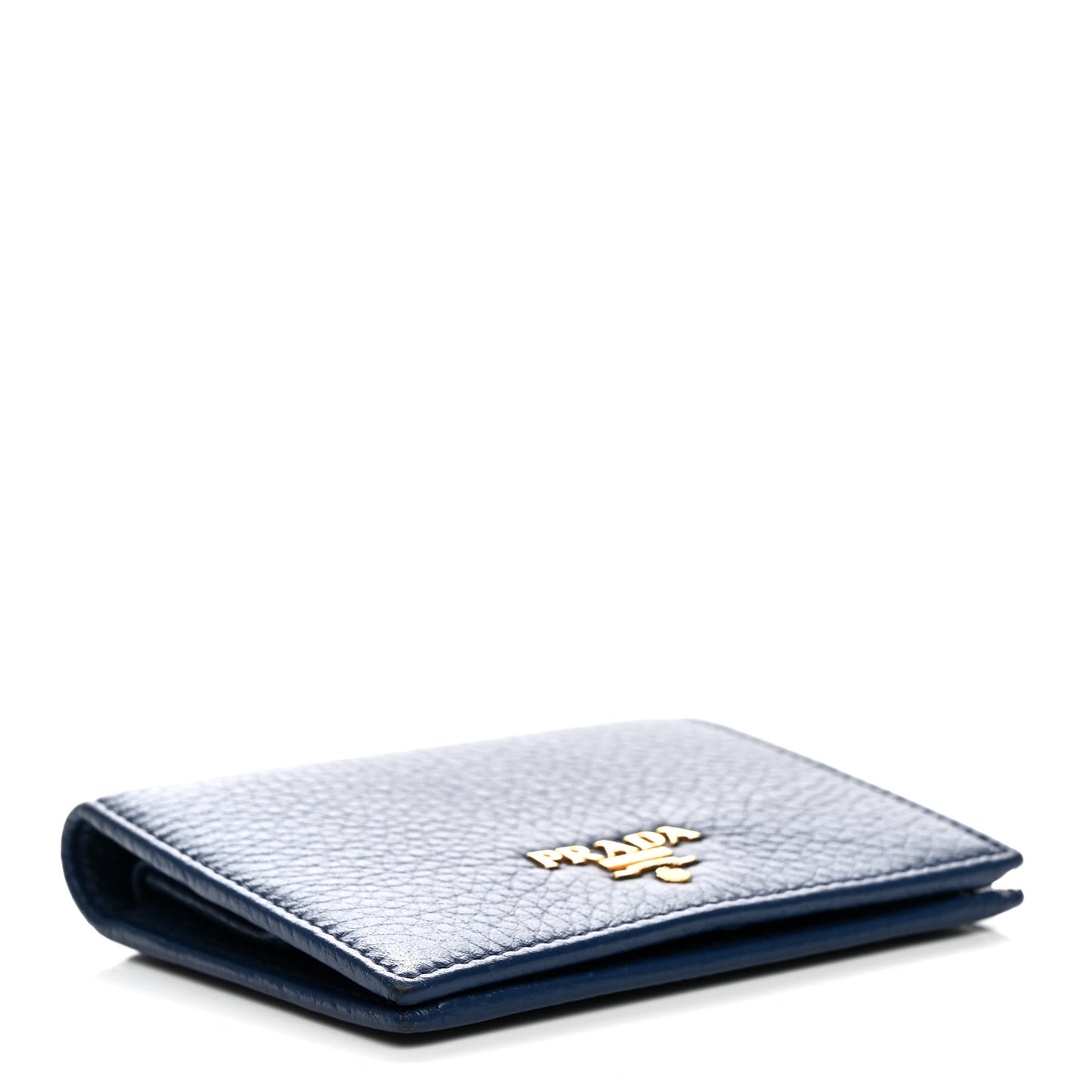 Vitello Daino Small Bi-Fold Wallet Bluette Bluette