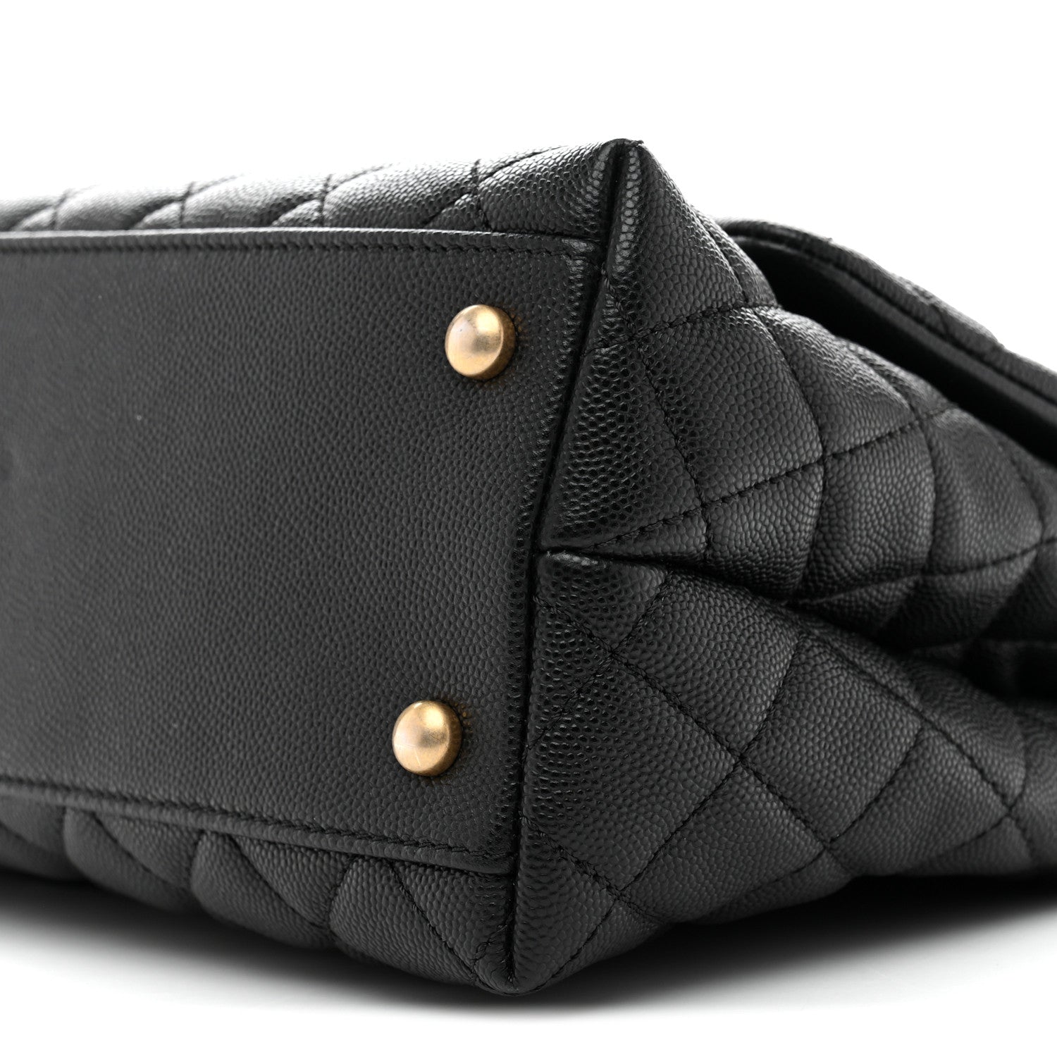 Chanel Caviar Quilted Small Coco Handle Flap Black 10 of 12
