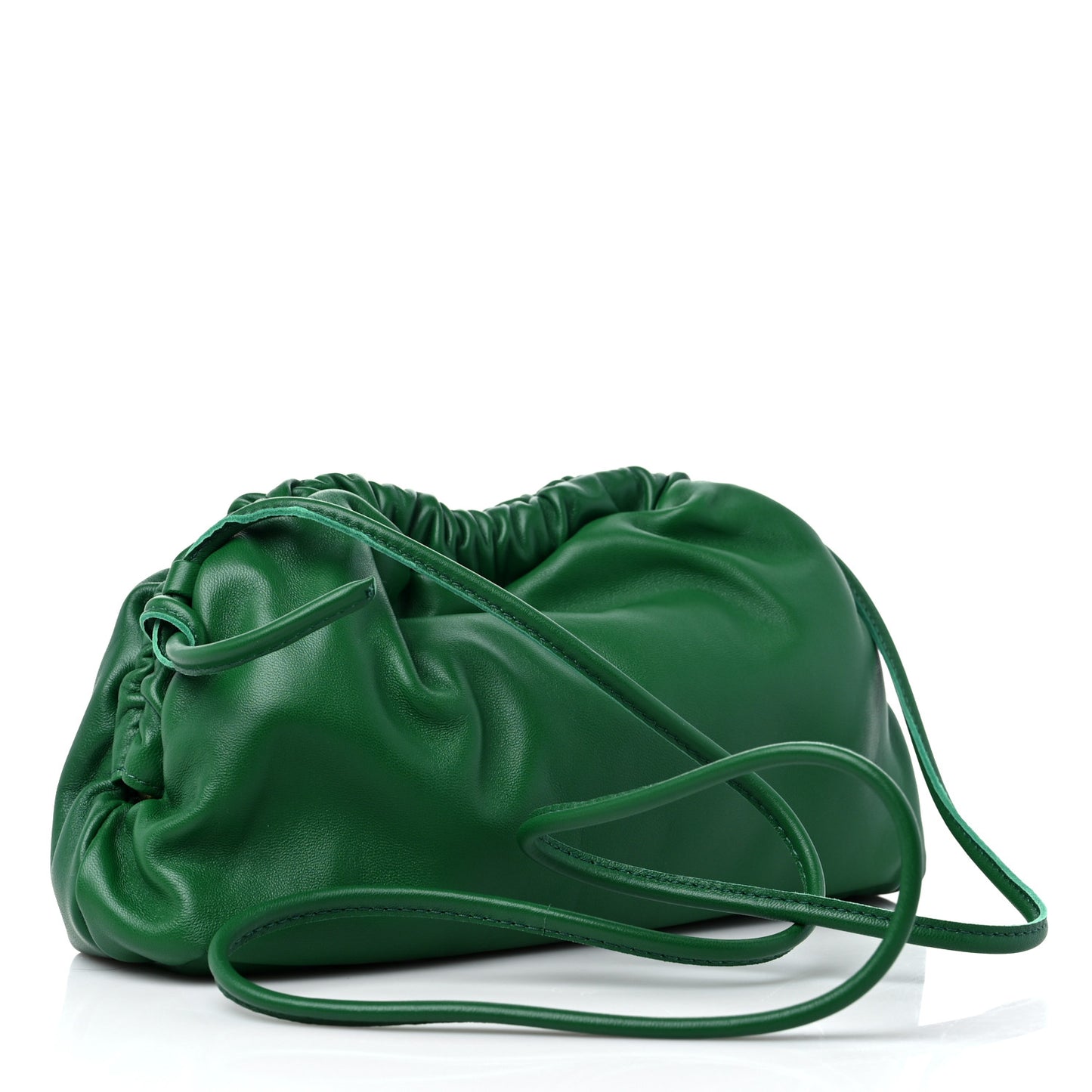 Lambskin Mini Cloud Clutch Green