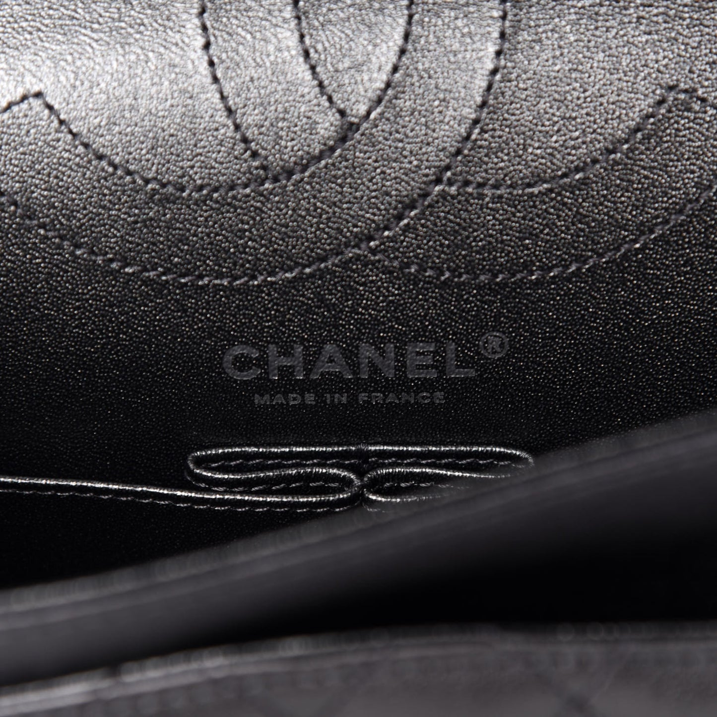 Metallic Sheepskin Quilted 2.55 Reissue 225 Flap Black