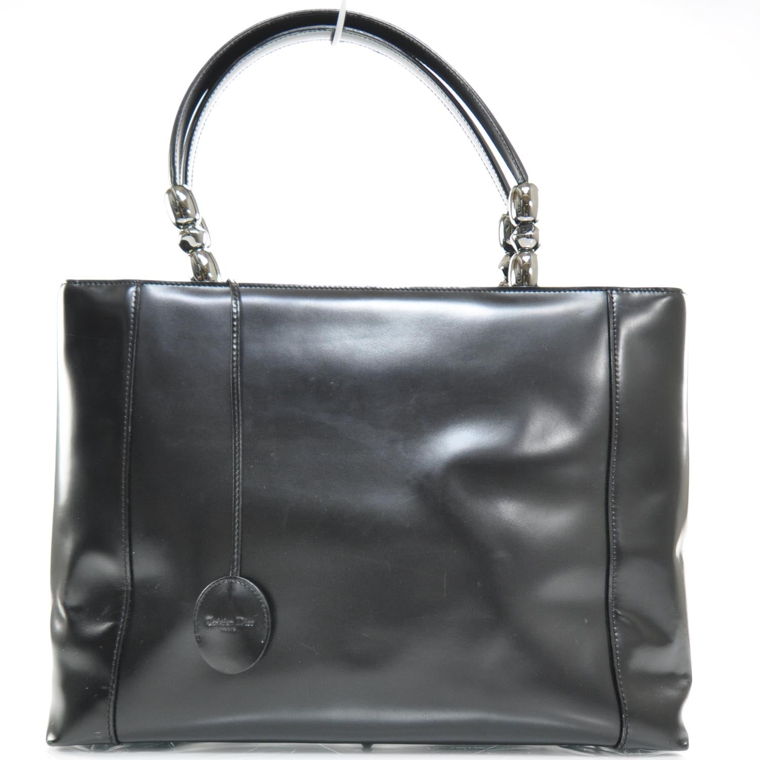 Christian Dior Leather Chrome Beaded Large Tote 1 of 8
