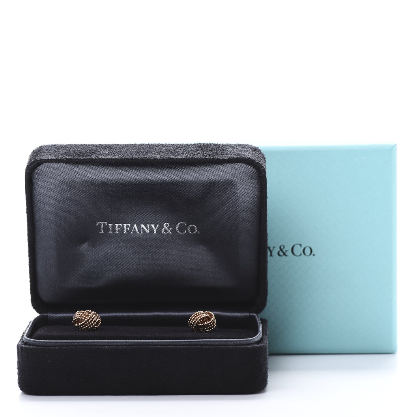 18K Rose Gold Twist Knot Earrings