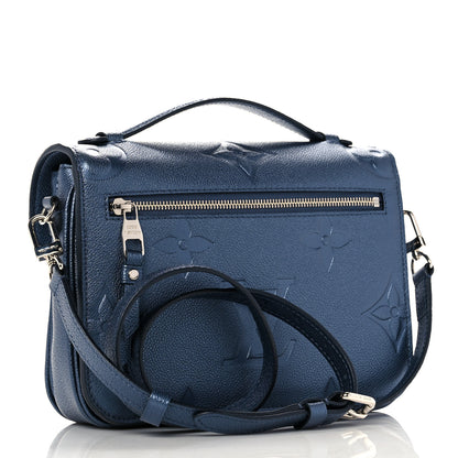 Louis Vuitton Metallic Empreinte Monogram Giant Pochette Metis Navy Nacre 3 of 9