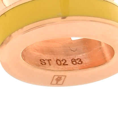 Hermes Rose Gold Lacquered Mini Pop H Earrings New Jaune De Naples 5 of 6