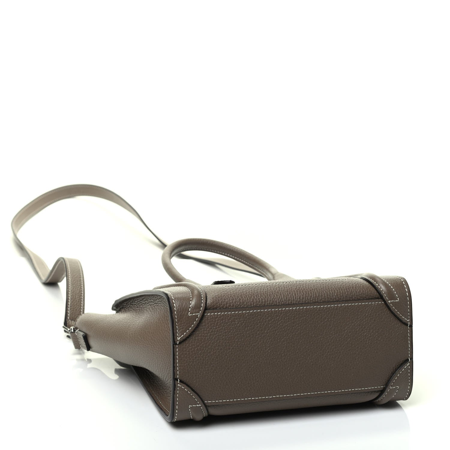 Celine Drummed Calfskin Nano Luggage Souris 3 of 4