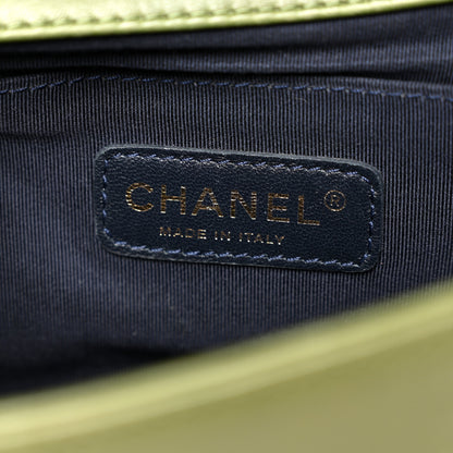 Chanel Velvet Tweed Medium Boy Flap Green 6 of 10