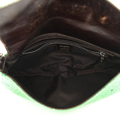 Fendi Beaded Baguette Green 5 of 20
