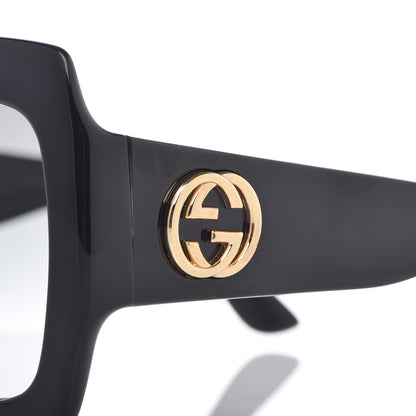 Gucci Acetate Square Frame Sunglasses GG 0053S Black 7 of 9