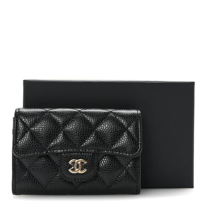 Chanel Caviar Quilted Flap Card Holder Wallet Black 9 of 9