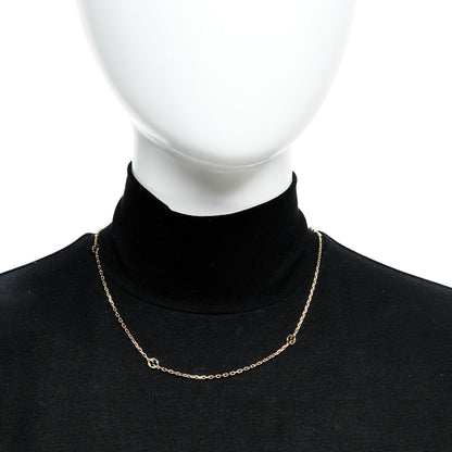 Gucci 18K Yellow Gold Running GG Station Necklace 2 of 6