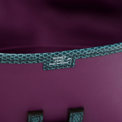 Hermes Swift Lizard Niloticus Jige Duo Anemone Bleu Petrole 7 of 8