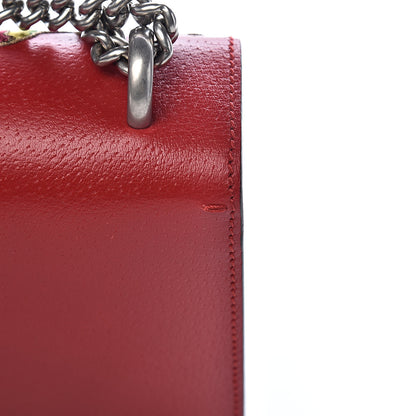 Gucci Calfskin Web Floral Embroidered Small Dionysus Shoulder Bag Hibiscus Red 9 of 12
