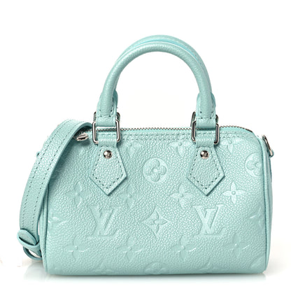 Louis Vuitton Empreinte Monogram Nano Speedy Pearly Lagoon Turquoise 1 of 9