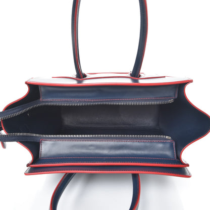 Celine Satin Debossed Calfskin Micro Luggage Navy Blue 6 of 9