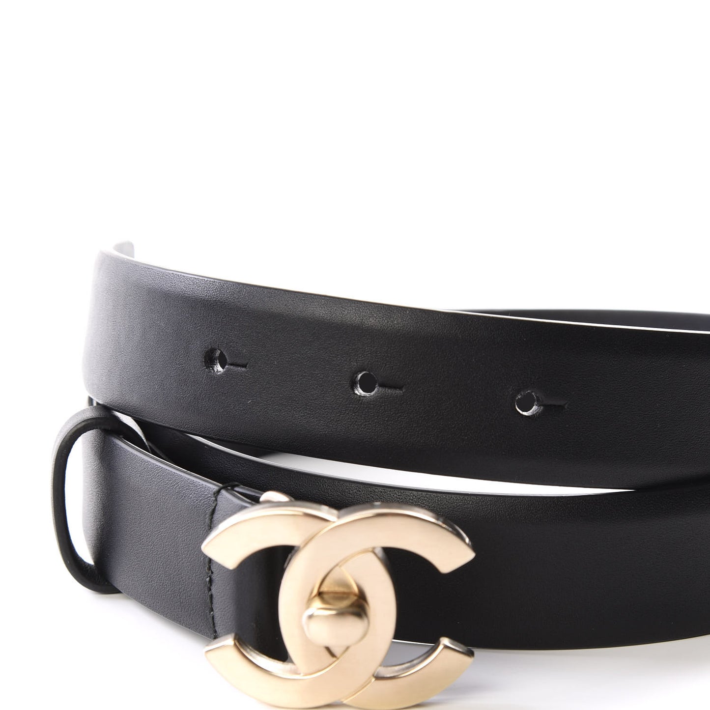 Calfskin CC Turn Lock Belt 85 34 Black