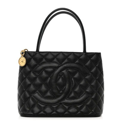 Chanel Caviar Quilted Medallion Tote Black 1 of 10