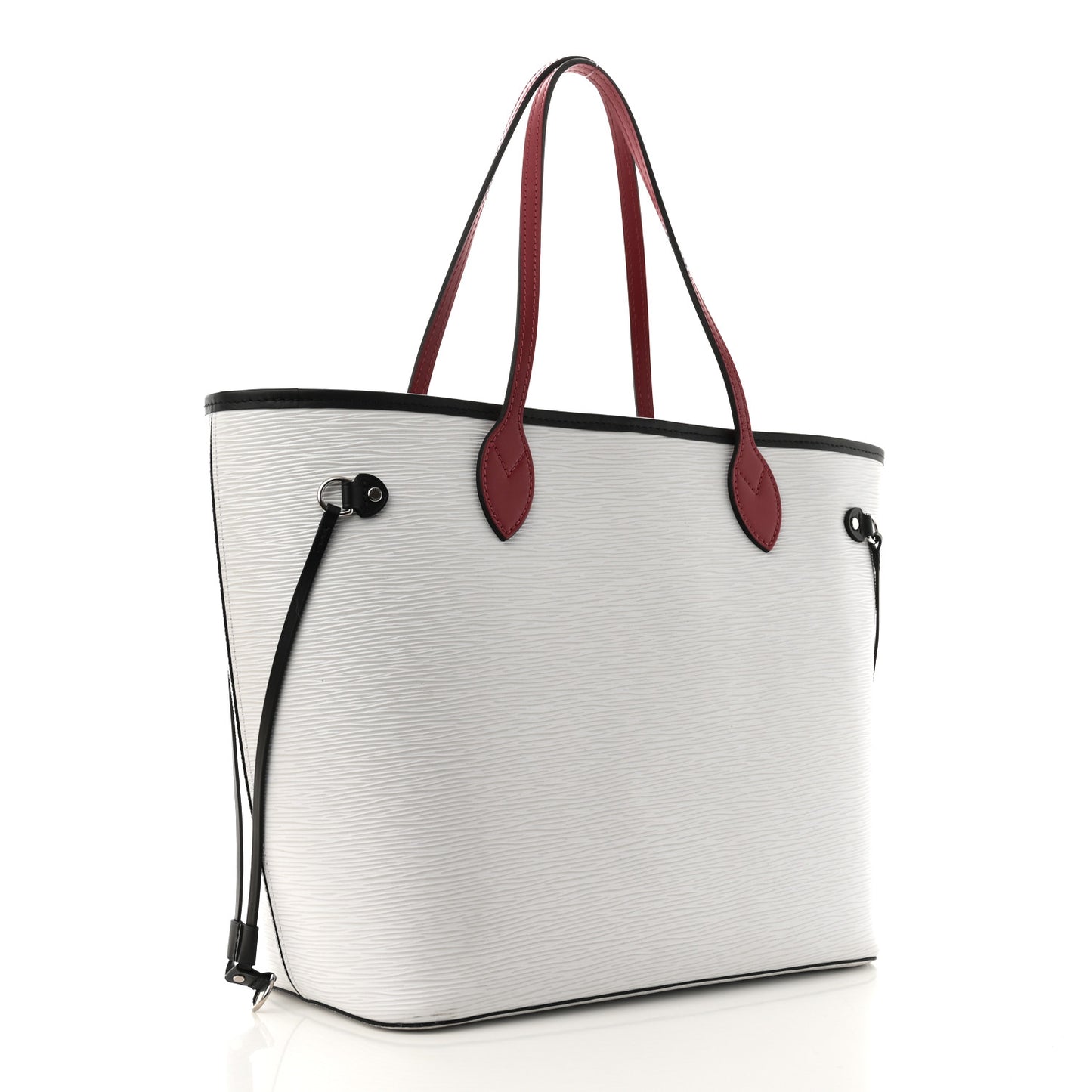 Epi Neverfull MM White Scarlet Black
