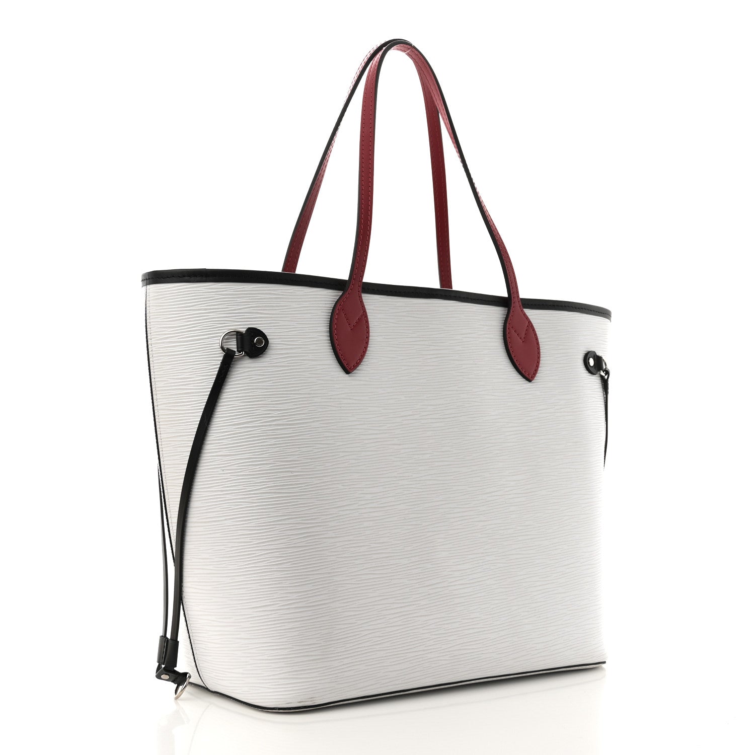 Louis Vuitton Epi Neverfull MM White Scarlet Black 3 of 9