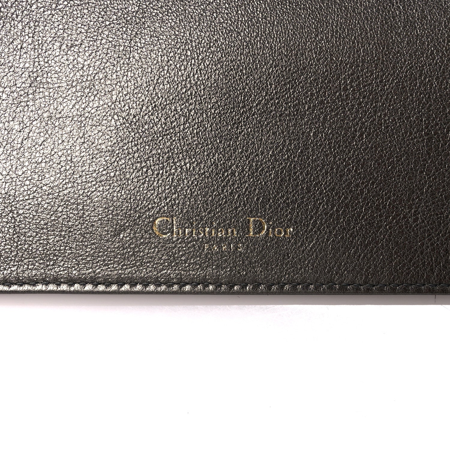 Christian Dior Metallic Calfskin Cannage Lady Dior Convertible Clutch Gunmetal 11 of 16