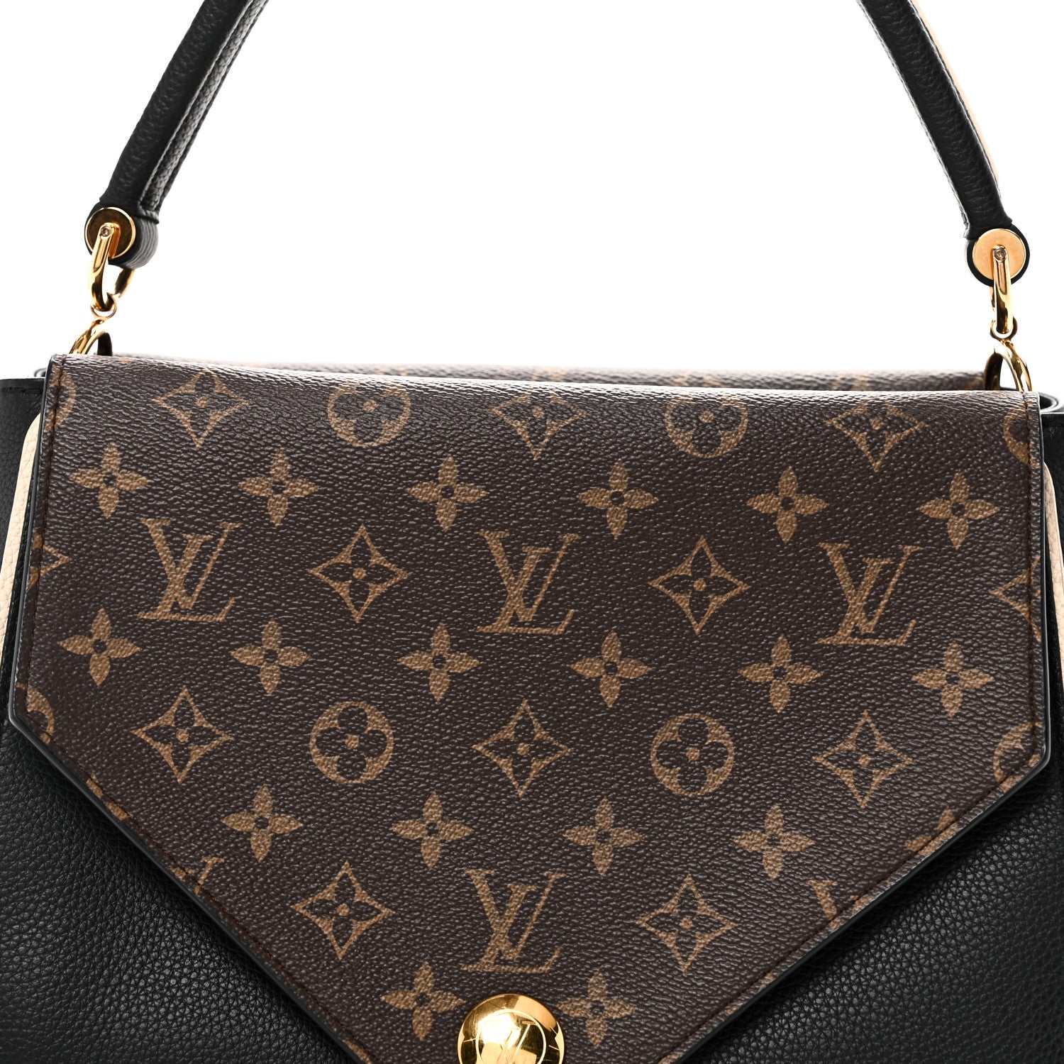 Louis Vuitton Grained Calfskin Monogram Double V Black 7 of 9